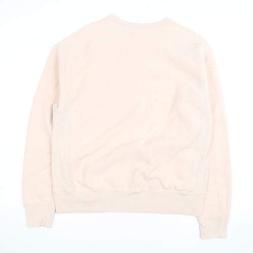 Champion Men's Beige Crew Neck Pullover Sweatshirt Medium