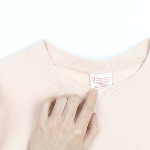 Champion Men's Beige Crew Neck Pullover Sweatshirt Medium