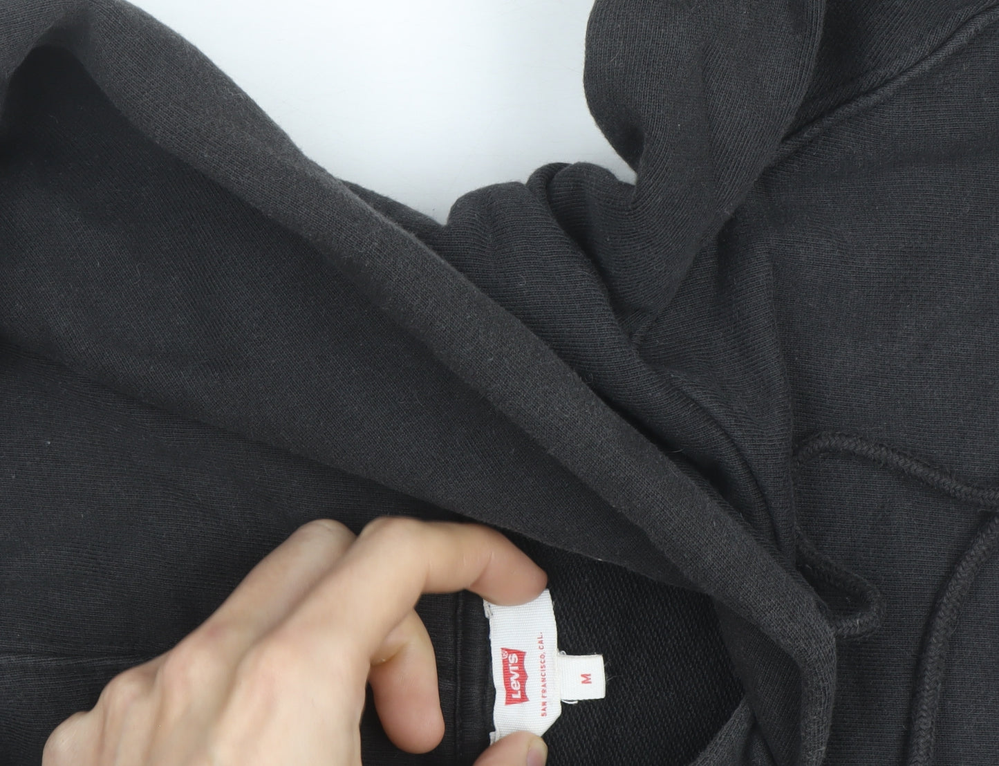 Levi's Men's Black Graphic Pullover Hoodie Medium Regular Fit