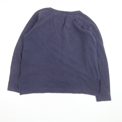 Bench Men Blue Sequin Logo Pullover Sweatshirt M