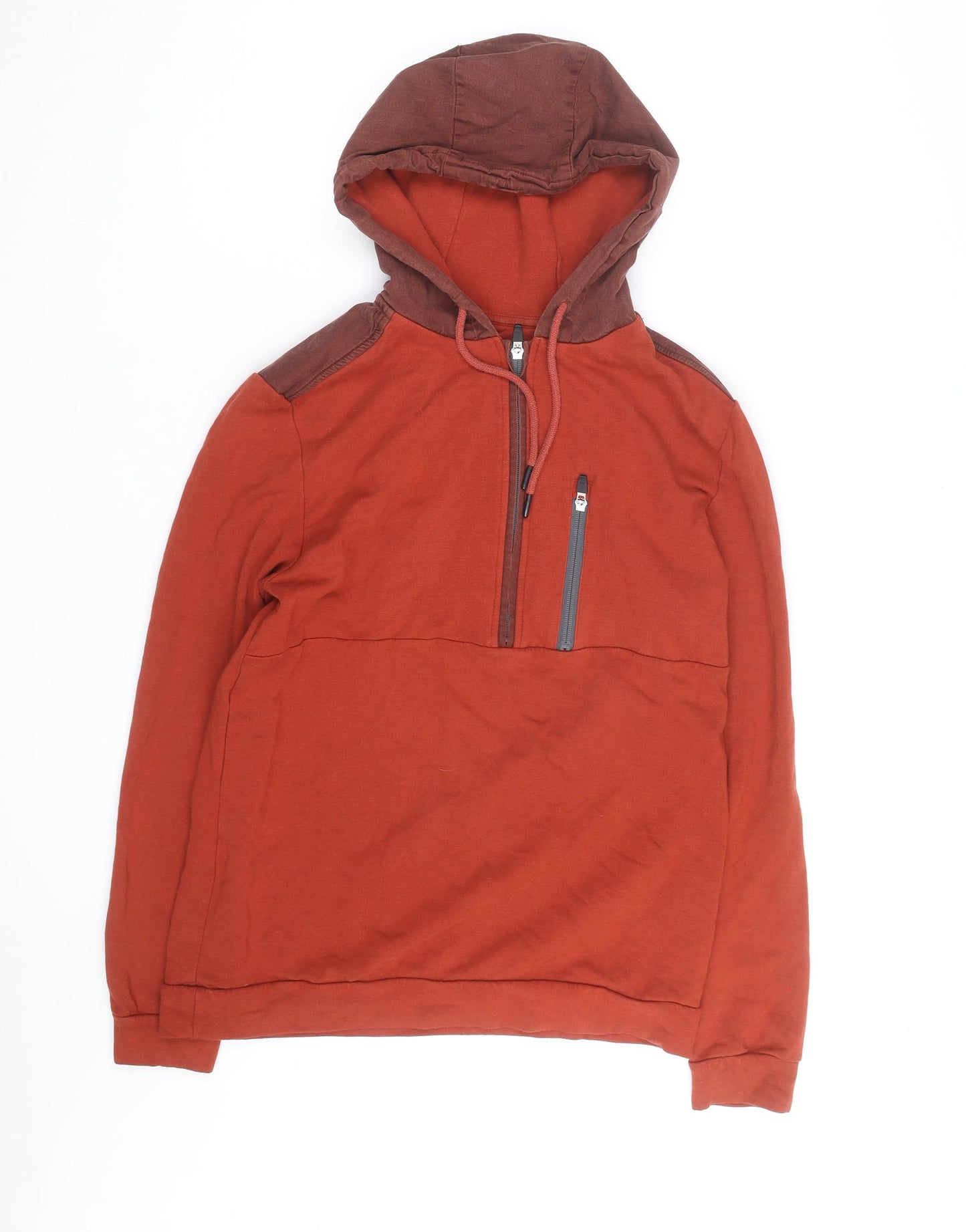 BAM Men’s Brown Half Zip Bamboo Hoodie Size M Regular Fit