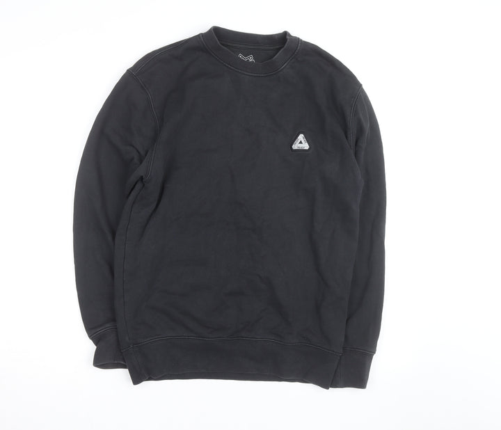 Palace Men’s Black Small Crew Neck Cotton Pullover Sweatshirt