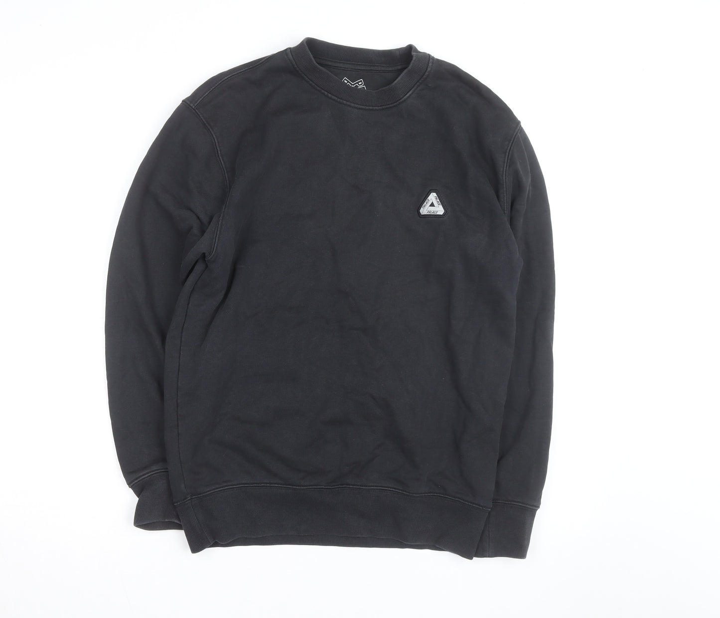 Palace Men’s Black Small Crew Neck Cotton Pullover Sweatshirt