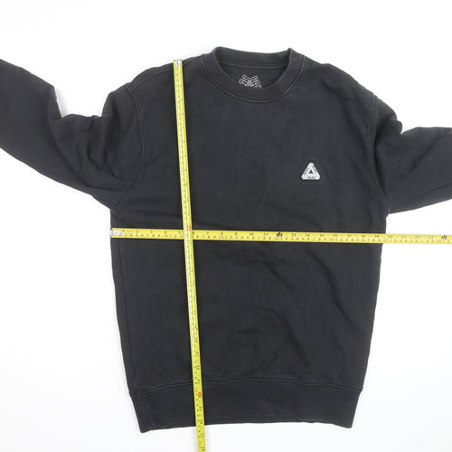 Palace Men’s Black Small Crew Neck Cotton Pullover Sweatshirt