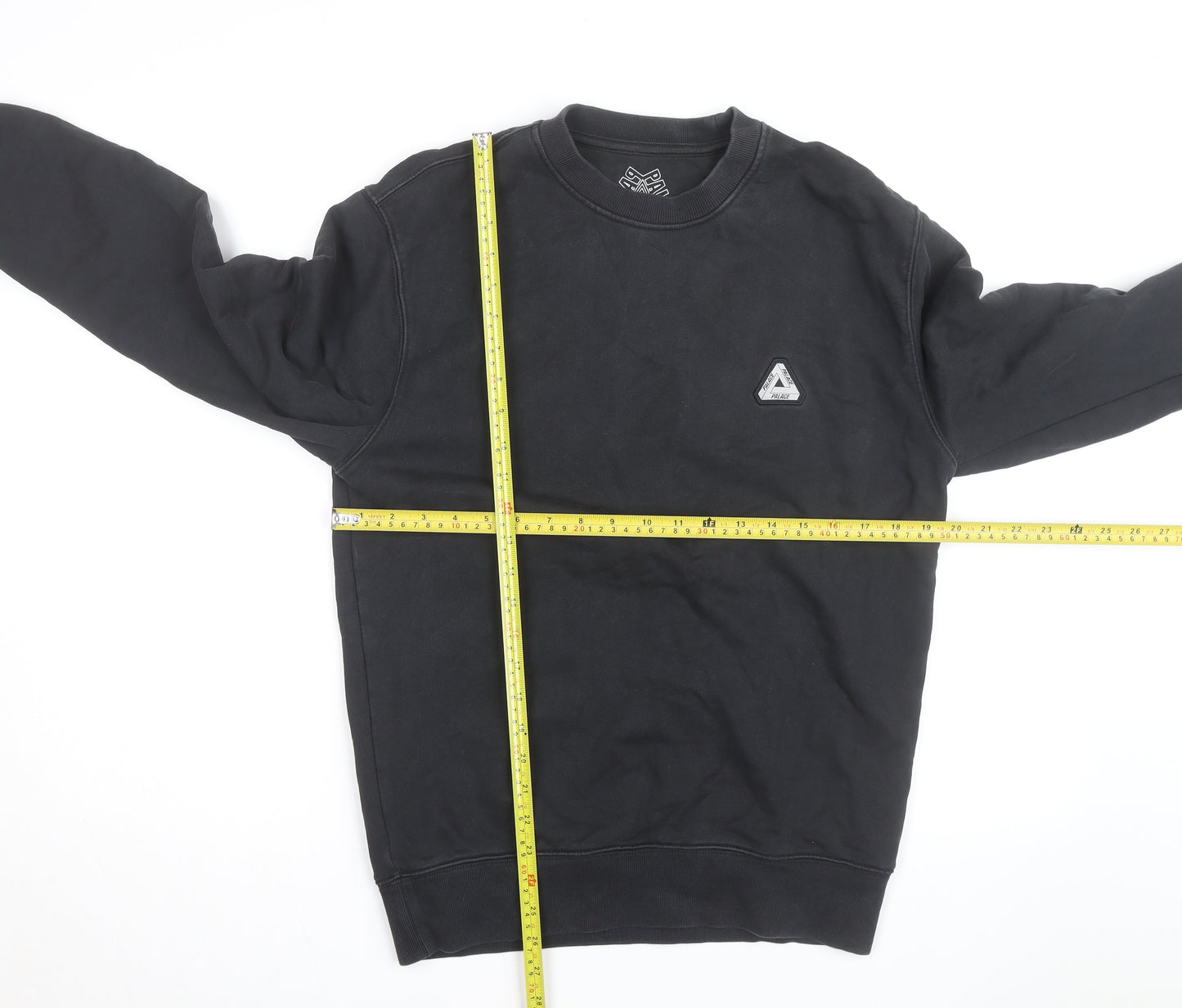Palace Men’s Black Small Crew Neck Cotton Pullover Sweatshirt