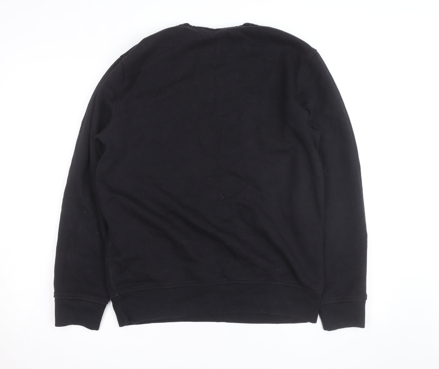 GAP Men’s Black Logo Pullover Sweatshirt Medium Fleece Lined