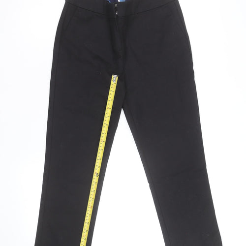 Boden Women Black Chino Trousers Size 12 Cotton Blend