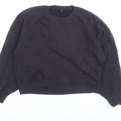 Uniqlo Men's Blue Crew Neck Pullover Sweatshirt Size M
