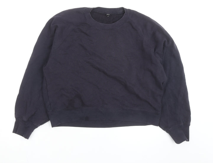 Uniqlo Men's Blue Crew Neck Pullover Sweatshirt Size M