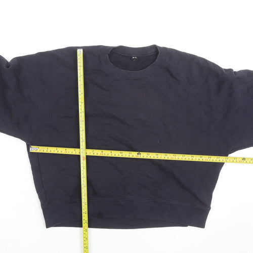 Uniqlo Men's Blue Crew Neck Pullover Sweatshirt Size M
