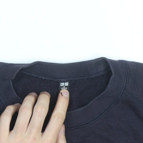 Uniqlo Men's Blue Crew Neck Pullover Sweatshirt Size M