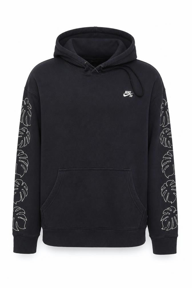 Nike SB Men's Black XL Pullover Hoodie with Logo Print Sleeves