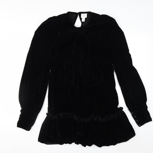 H&M x The Vampire’s Wife Womens Black Velvet Mini Dress XS