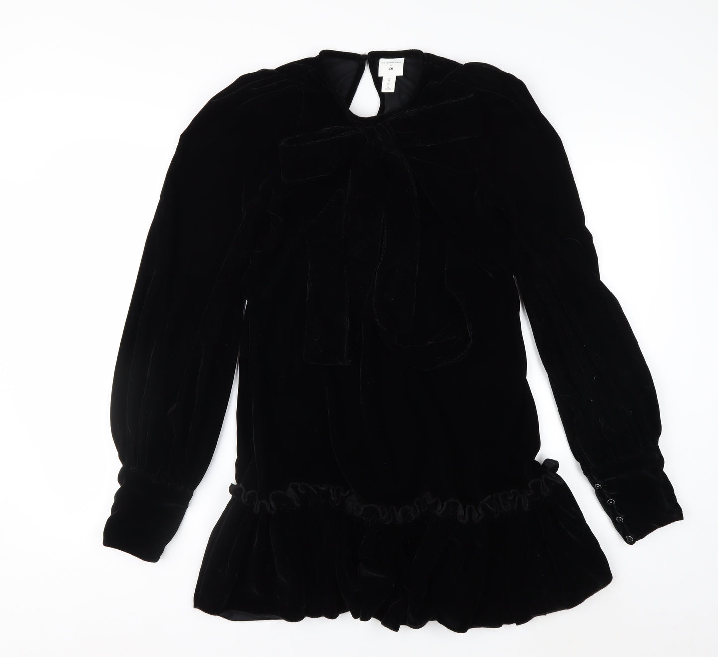 H&M x The Vampire’s Wife Womens Black Velvet Mini Dress XS