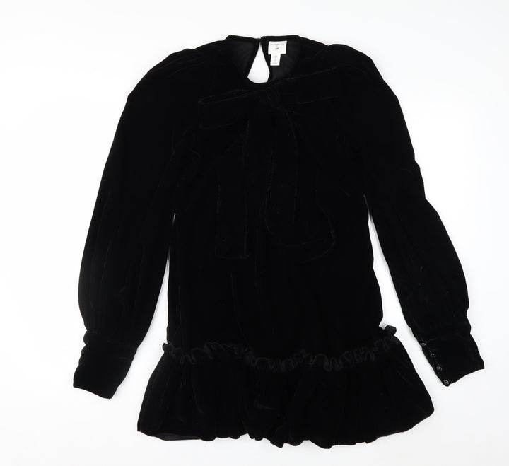 H&M x The Vampire’s Wife Womens Black Velvet Mini Dress XS