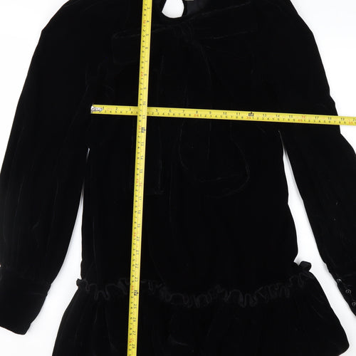 H&M x The Vampire’s Wife Womens Black Velvet Mini Dress XS