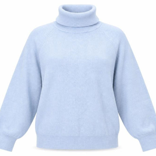 Urban Bliss Women Blue Roll Neck Long Sleeve Jumper Size 16