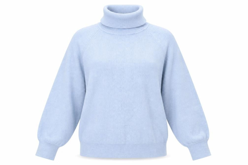 Urban Bliss Women Blue Roll Neck Long Sleeve Jumper Size 16