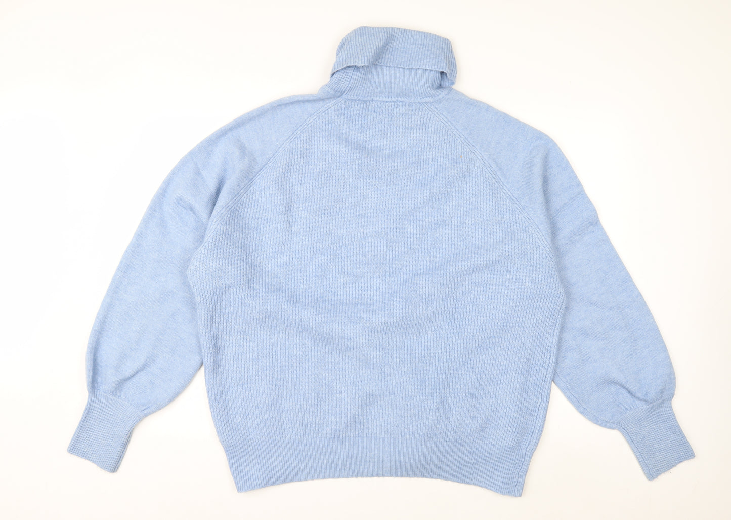 Urban Bliss Women Blue Roll Neck Long Sleeve Jumper Size 16
