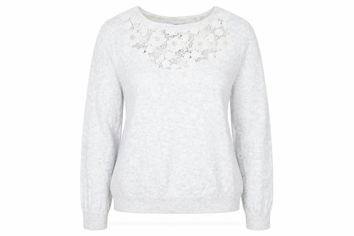 RJR.John Rocha Women Grey Size 16 Crew Neck Cashmere Blend Jumper
