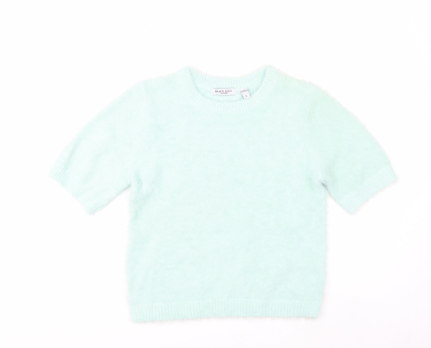 Brave Soul Women's Mint Green Short Sleeve Knit T-Shirt Size S