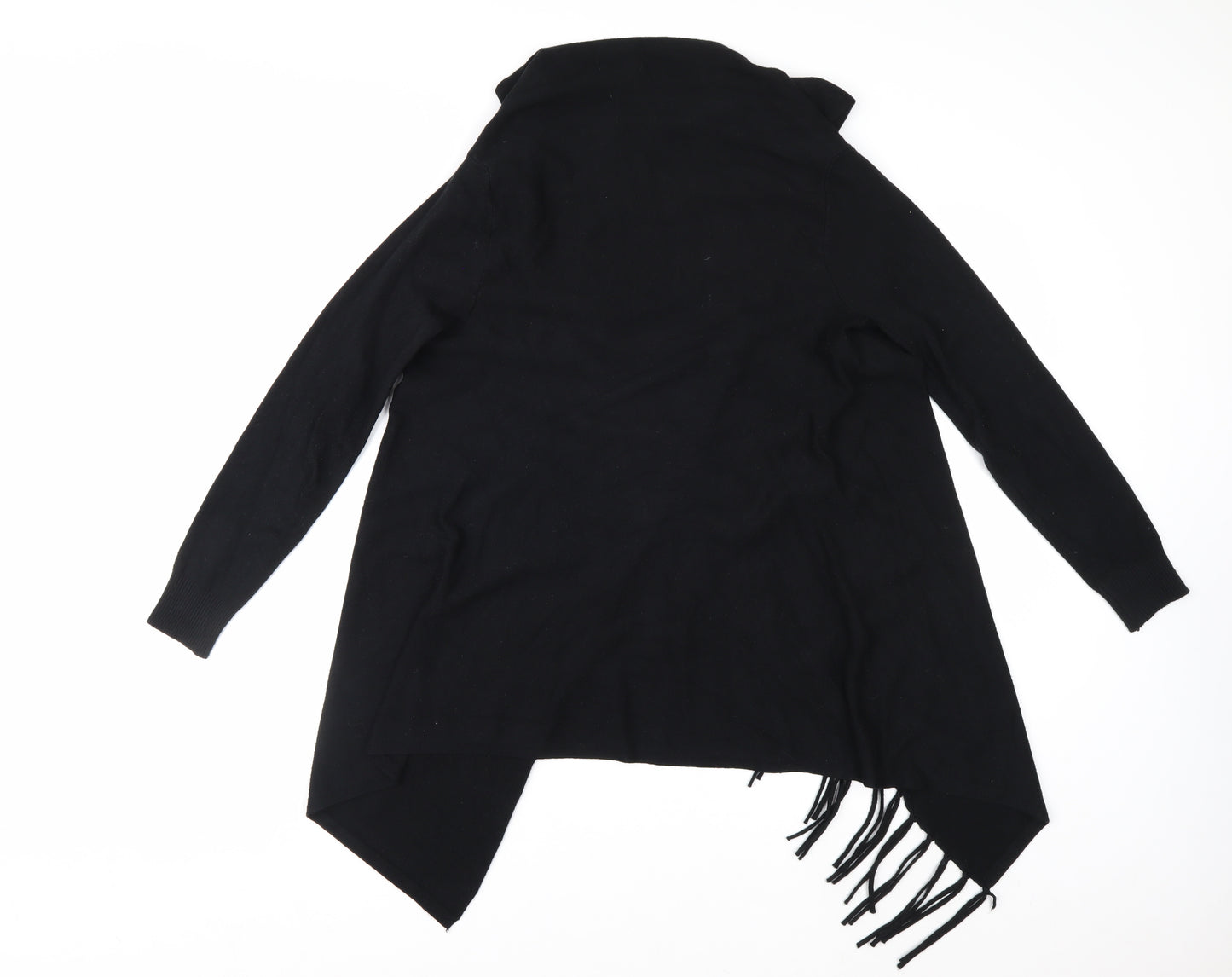 Principles Women's Black Fringe Open Knit Cardigan S