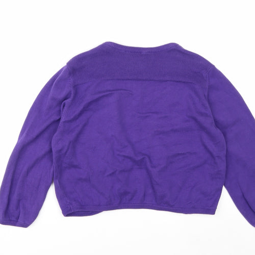 Debenhams Women’s Purple Cotton Open Front Cardigan Size 16
