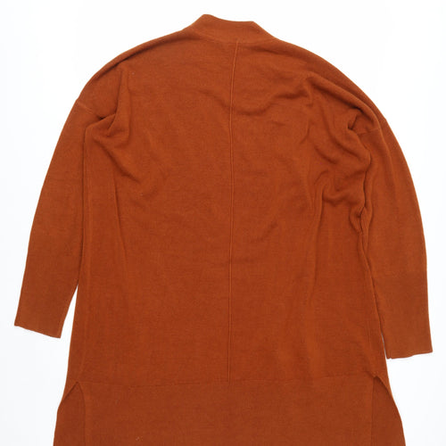 Principles Women Rust Orange Longline Acrylic Cardigan Size 20