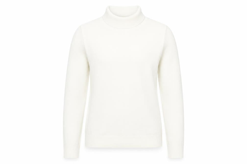 Miss Fiori Couture Women’s Ivory High Neck Acrylic Jumper Size 10