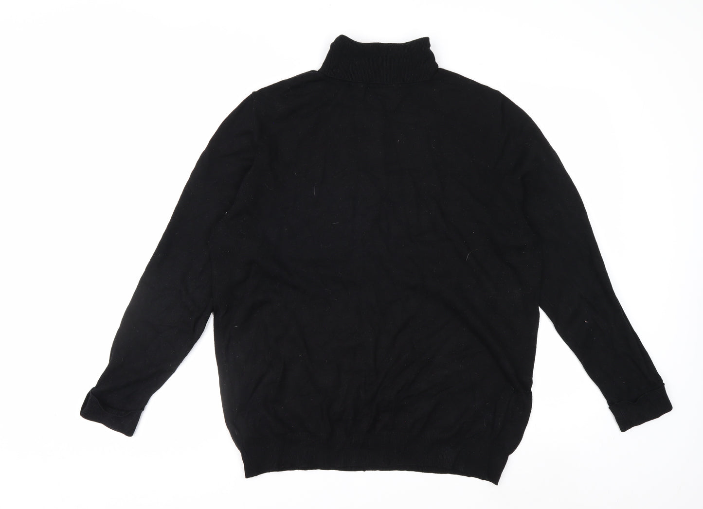 Wallis Women’s Black Roll Neck Button Shoulder Jumper Size 18