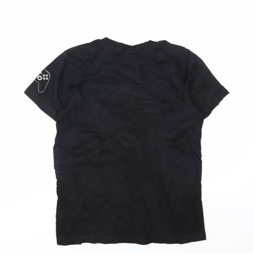 Next Boys Black Xbox Graphic Sequin T-Shirt 11 Years Cotton Short Sleeve