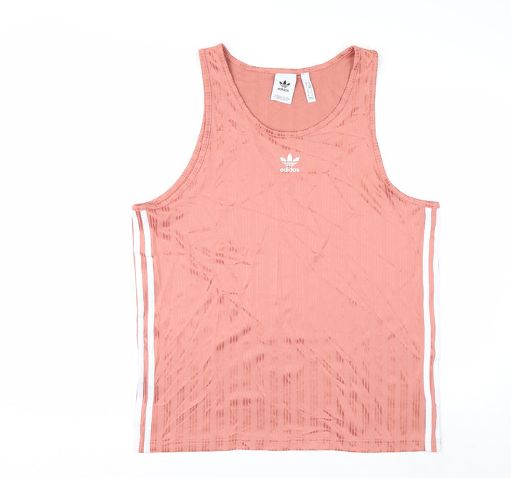 Adidas Men's Pink Sleeveless Tank Top M Lightweight Polyester