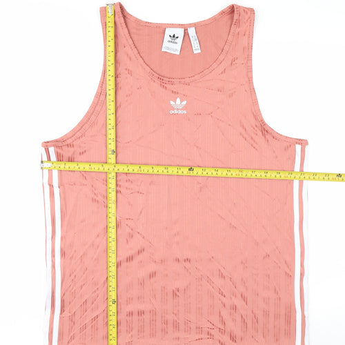 Adidas Men's Pink Sleeveless Tank Top M Lightweight Polyester