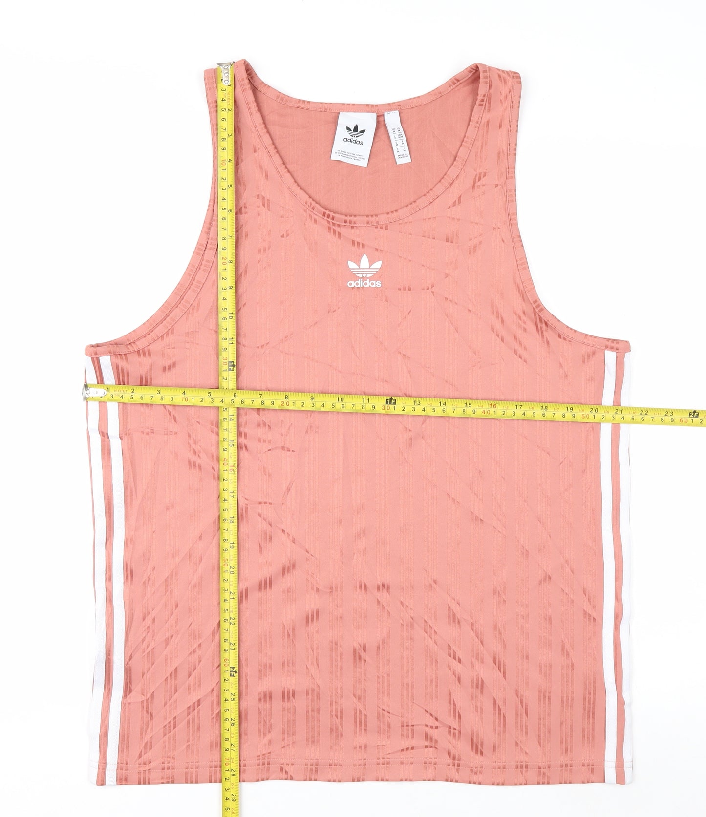 Adidas Men's Pink Sleeveless Tank Top M Lightweight Polyester