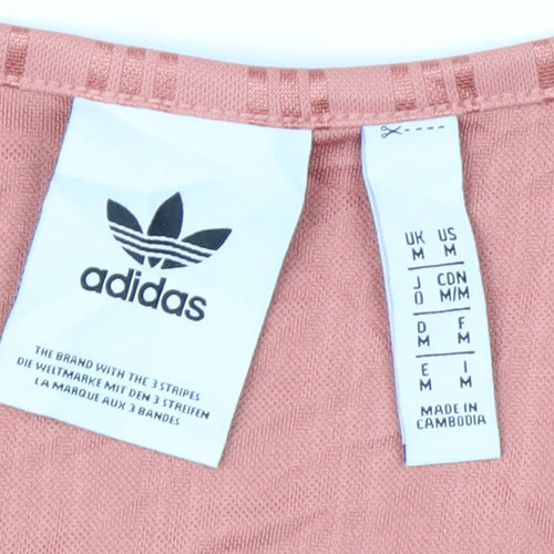 Adidas Men's Pink Sleeveless Tank Top M Lightweight Polyester
