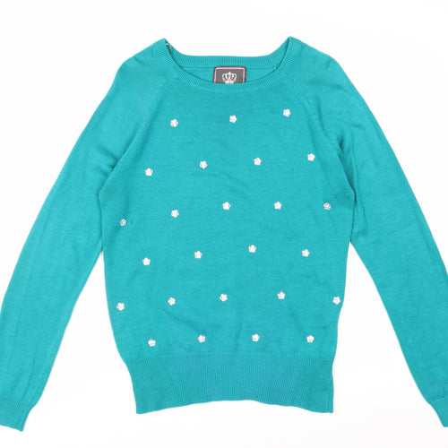 Lipsy Women’s Green Pullover Jumper UK 12 Long Sleeve Knit
