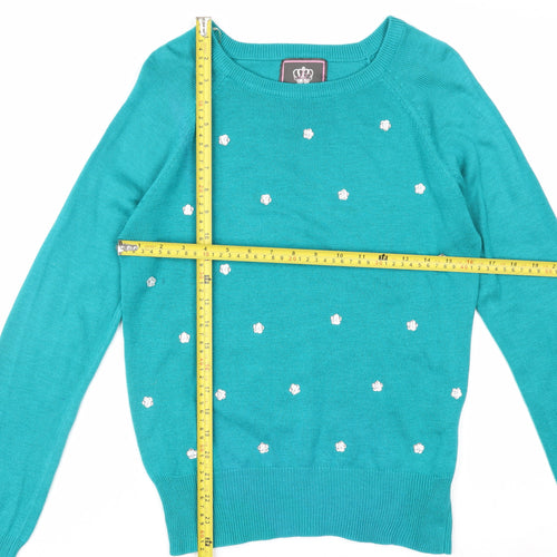 Lipsy Women’s Green Pullover Jumper UK 12 Long Sleeve Knit