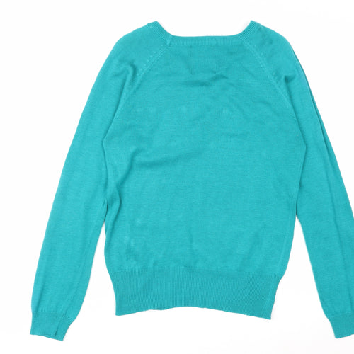 Lipsy Women’s Green Pullover Jumper UK 12 Long Sleeve Knit