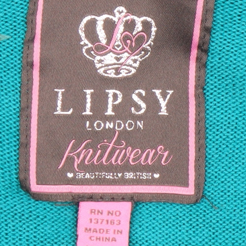 Lipsy Women’s Green Pullover Jumper UK 12 Long Sleeve Knit
