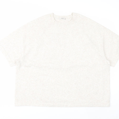 Tu Women Beige Short Sleeve Pullover Jumper Size 20
