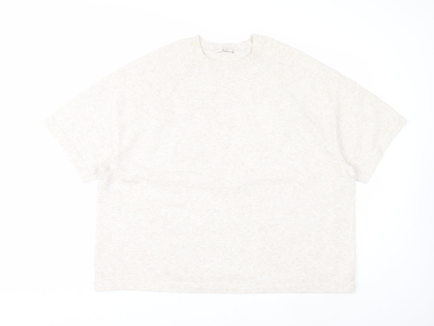 Tu Women Beige Short Sleeve Pullover Jumper Size 20