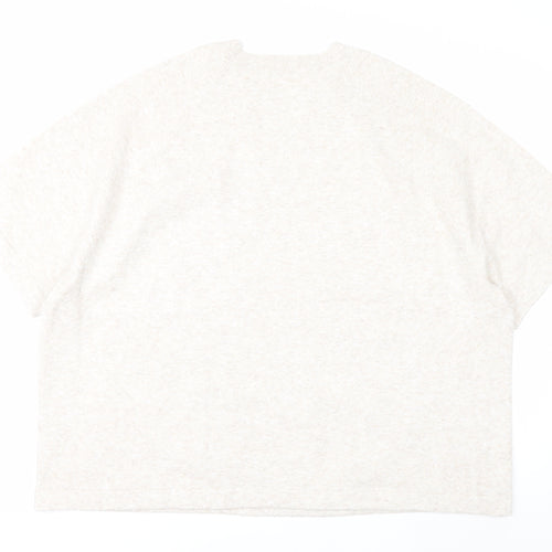 Tu Women Beige Short Sleeve Pullover Jumper Size 20