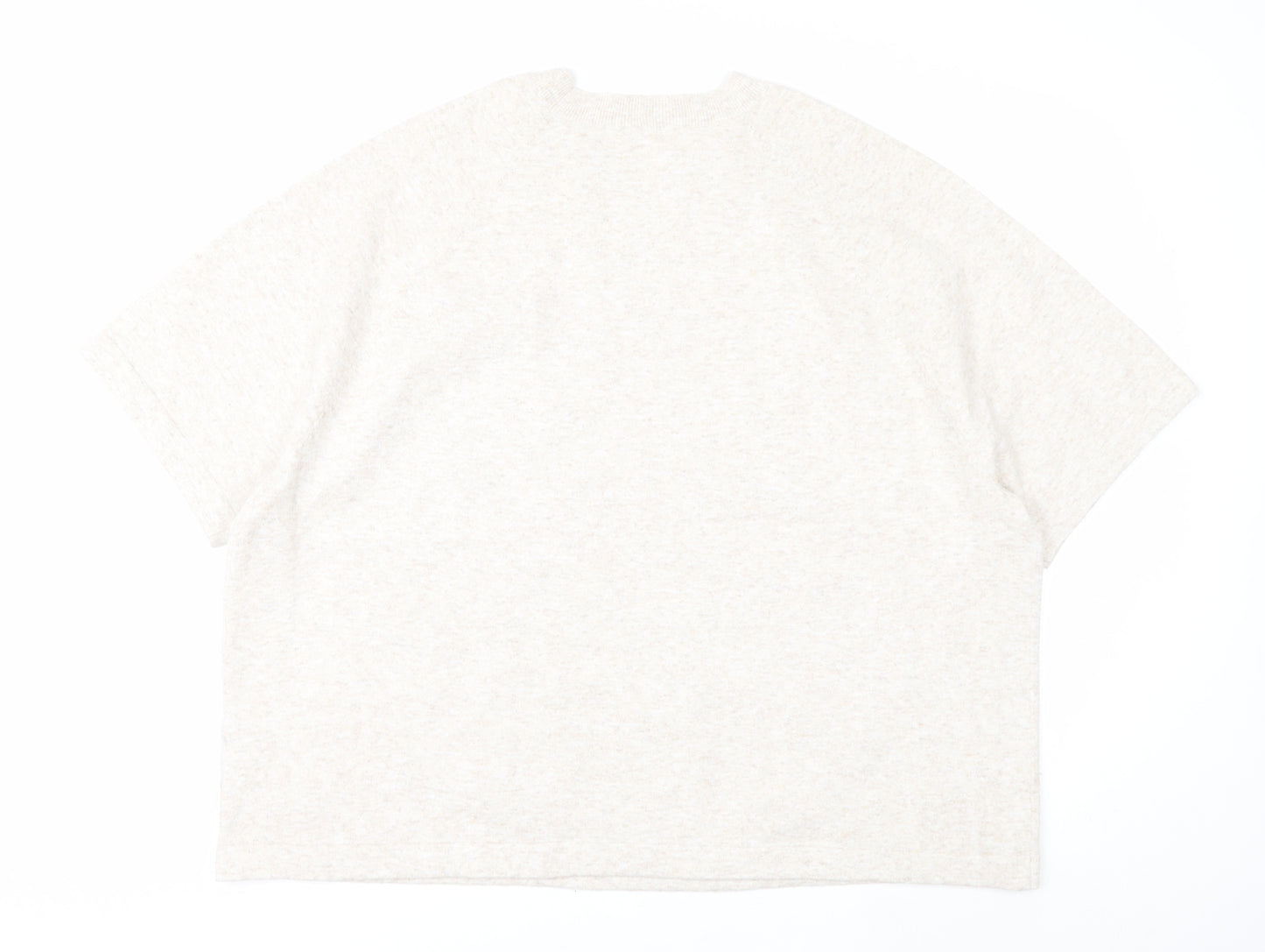 Tu Women Beige Short Sleeve Pullover Jumper Size 20