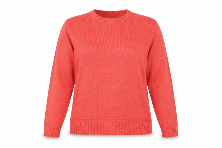 Isle Essentials Women's Coral Cotton Pullover Jumper Size 14-16