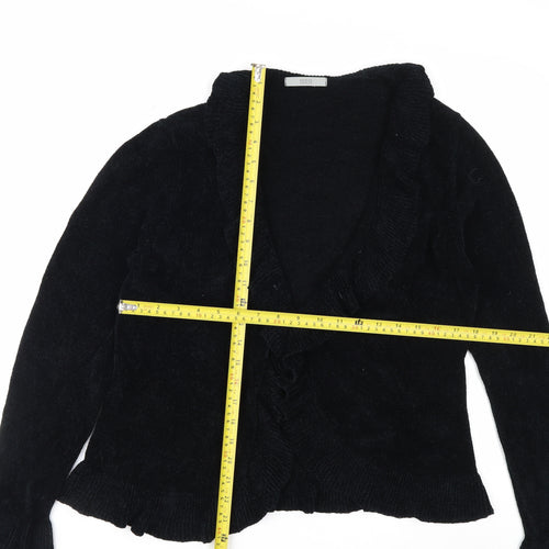 Marks and Spencer Women’s Black Ruffle Knit Cardigan Size 16