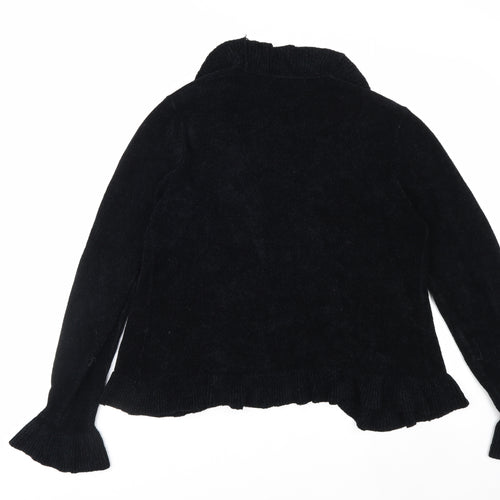Marks and Spencer Women’s Black Ruffle Knit Cardigan Size 16