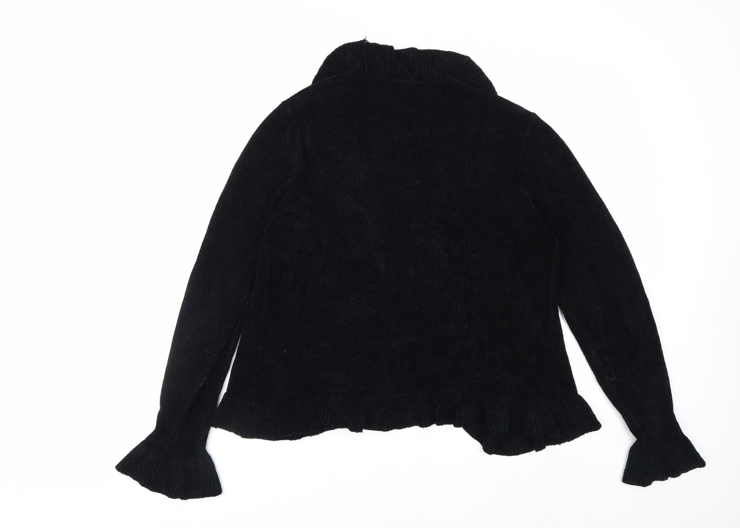 Marks and Spencer Women’s Black Ruffle Knit Cardigan Size 16