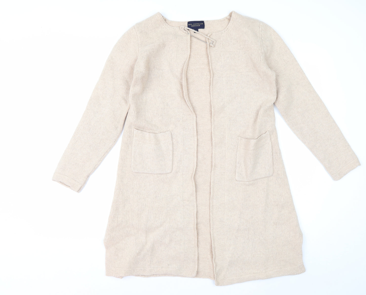 Paul Costelloe Dressage Women’s Beige Wool Blend Long Cardigan S