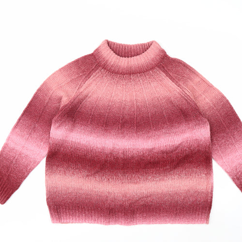 Tu Women’s Pink High Neck Long Sleeve Acrylic Jumper Size 16