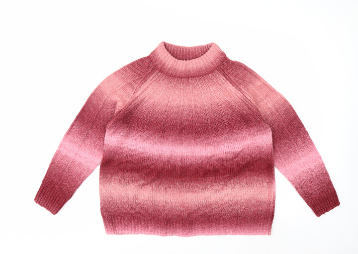 Tu Women’s Pink High Neck Long Sleeve Acrylic Jumper Size 16